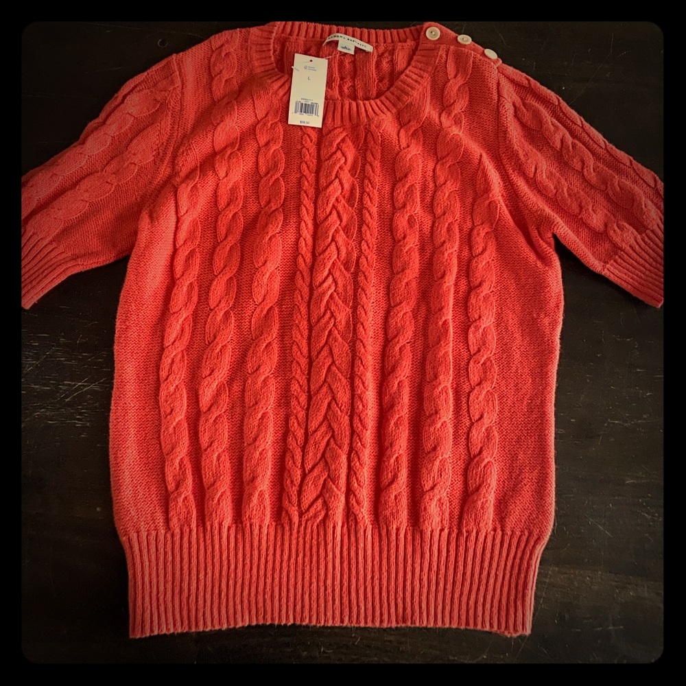 Preppy short sleeved sweater